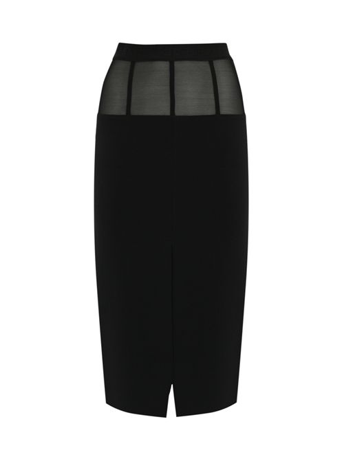 Gonna longuette in crepe e tulle Elisabetta Franchi | GO06651E2110